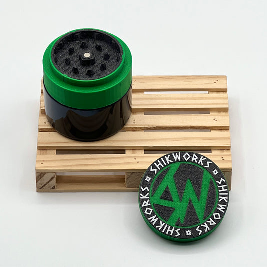 Bote grinder SW pearl green/negro galaxia - Shikworks
