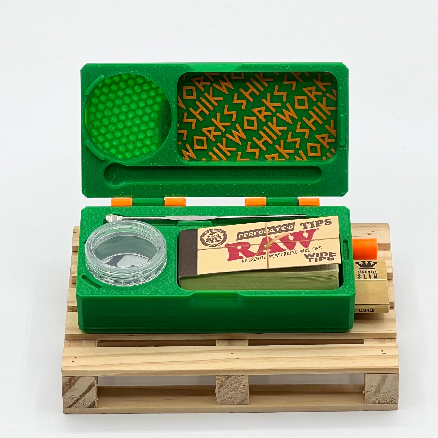 SHIKBOX SWHoneyComb verde perla/naranja - Shikworks