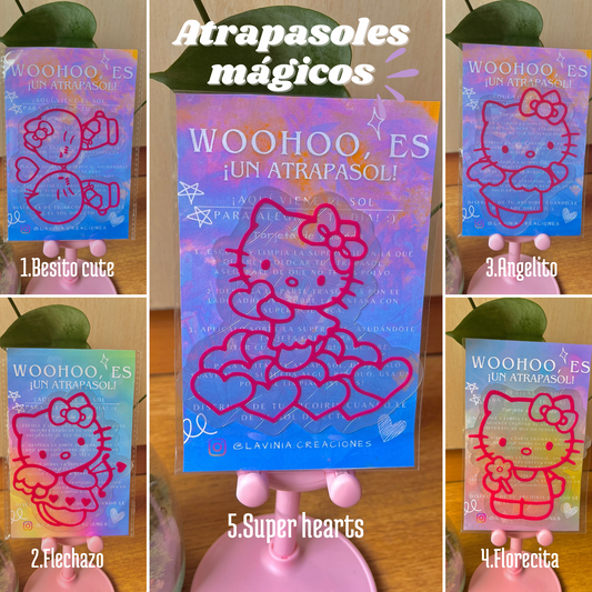 Atrapasoles mágicos rosa | Stickers de arcoíris para ventana |