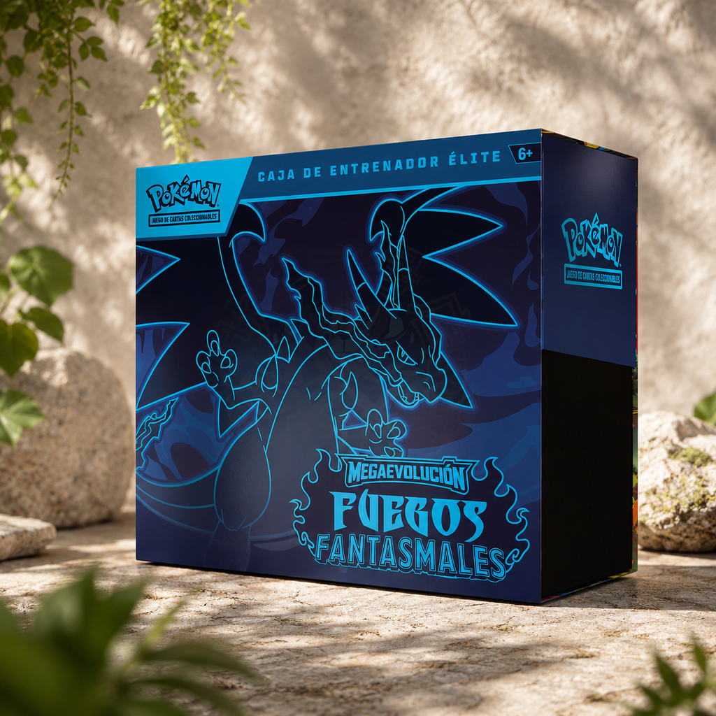Caja de Entrenador Élite Pokémon | Megaevolución: Fuegos Fantasmales | ETB Español