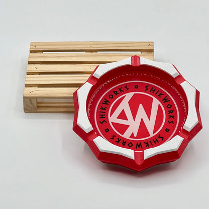 SW cenicero blanco y rojo - Shikworks
