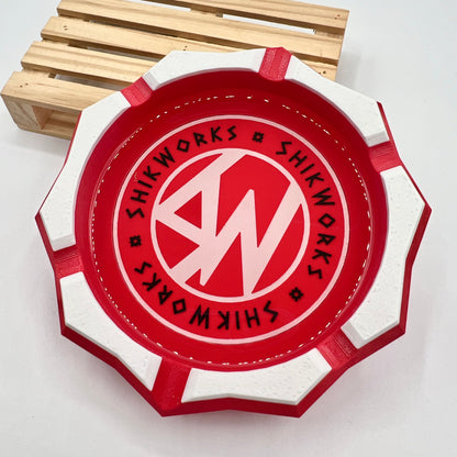 SW cenicero blanco y rojo - Shikworks