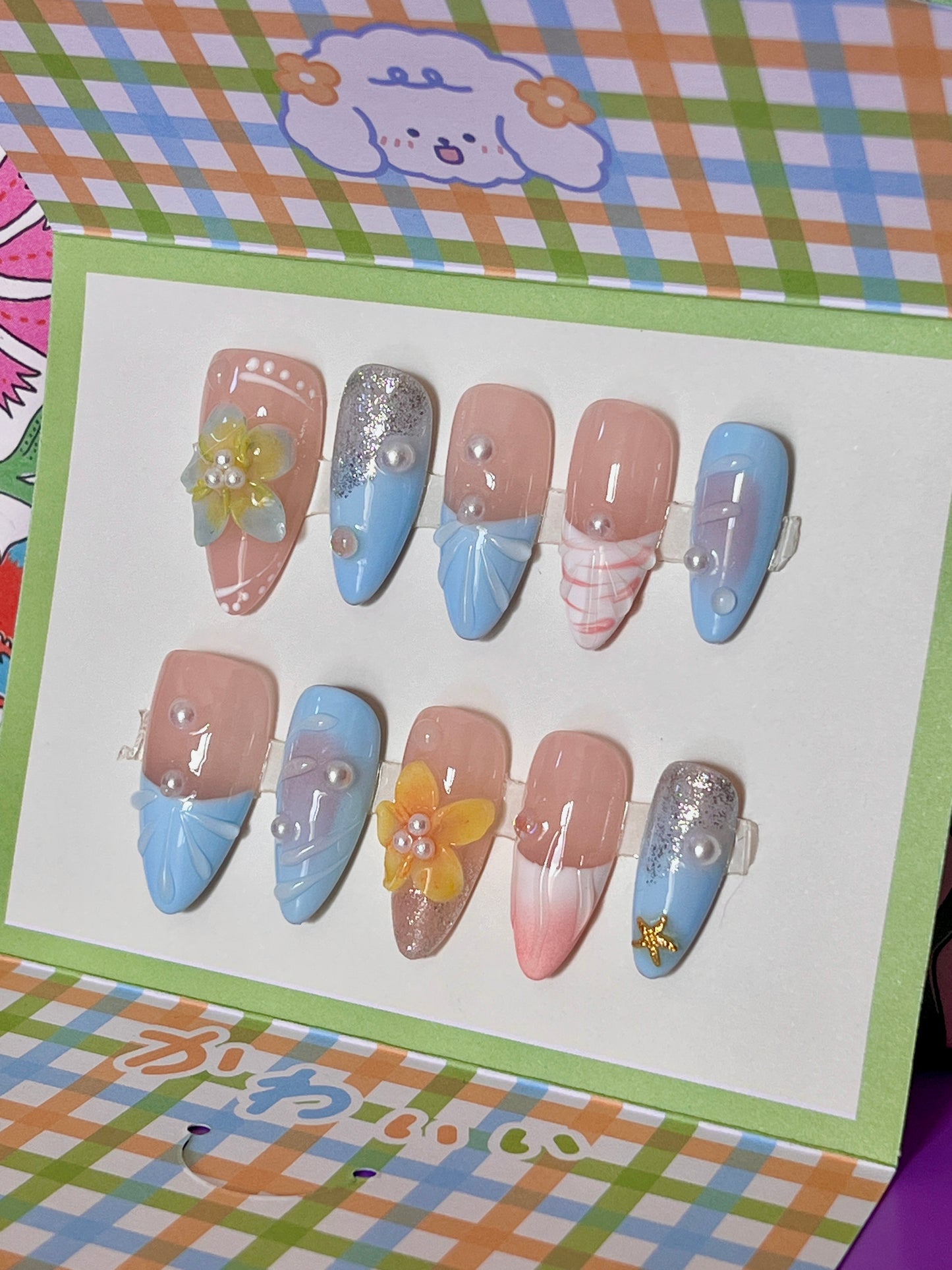 Blooming Pearl – Uñas Press On
