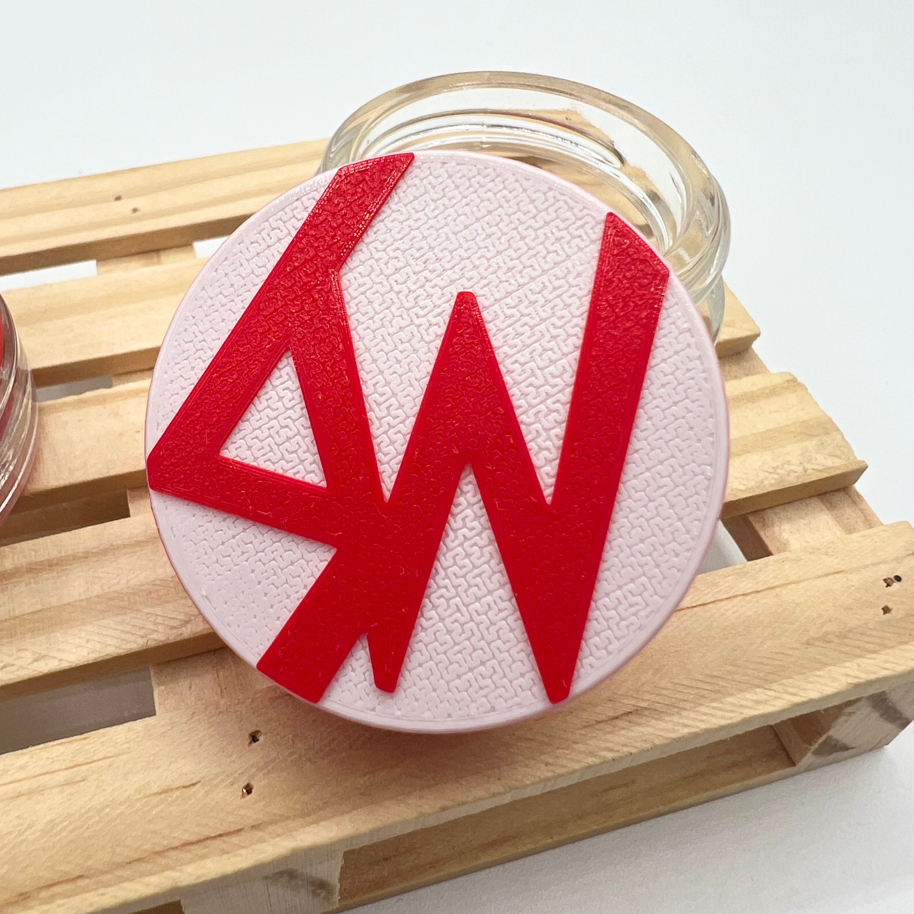 SW bote 5 ml blanco / rojo - Shikworks