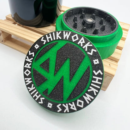 Bote grinder SW pearl green/negro galaxia - Shikworks