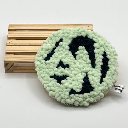 Posavasos punch needle SW menta - Shikworks