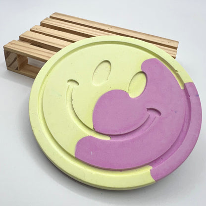 Posavasos smile amarillo/morado - Shikworks