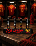 Expositor impreso en 3D para 4 mecheros Clipper colección La Roja Pop Flame