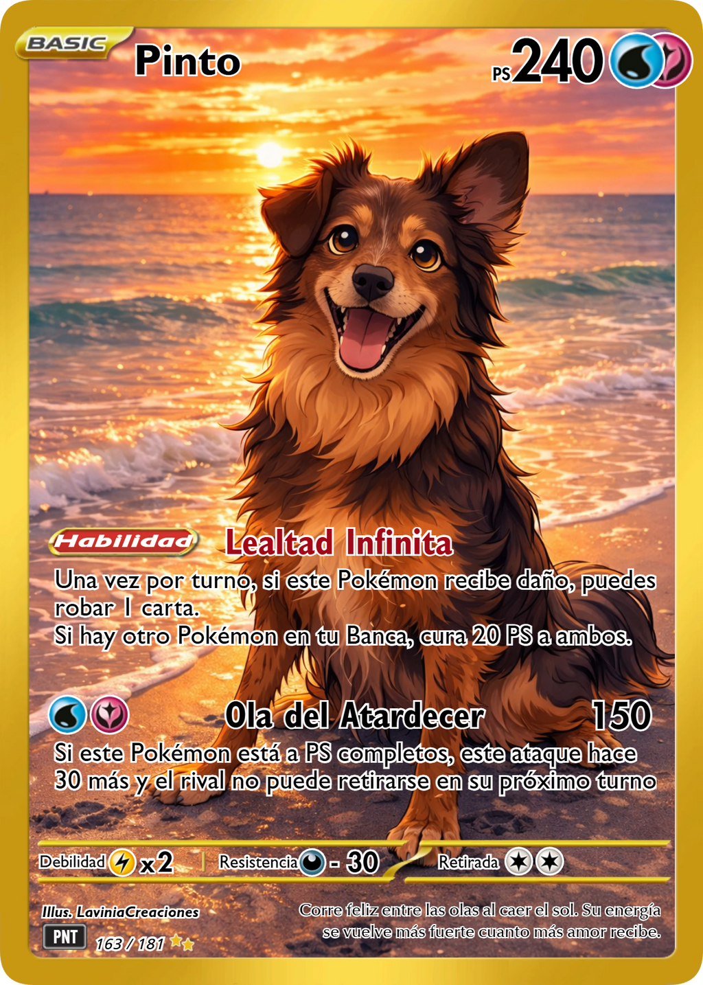 Carta personalizada estilo Pokémon – Convierte tu mascota o a ti mismo en una carta única