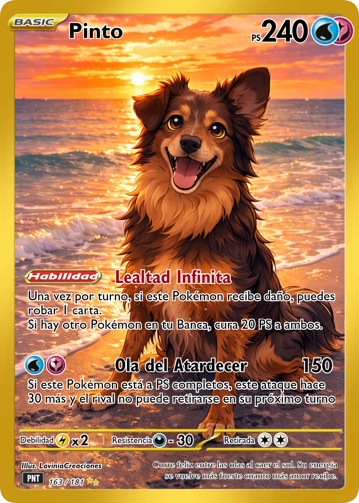 Carta personalizada estilo Pokémon – Convierte tu mascota o a ti mismo en una carta única